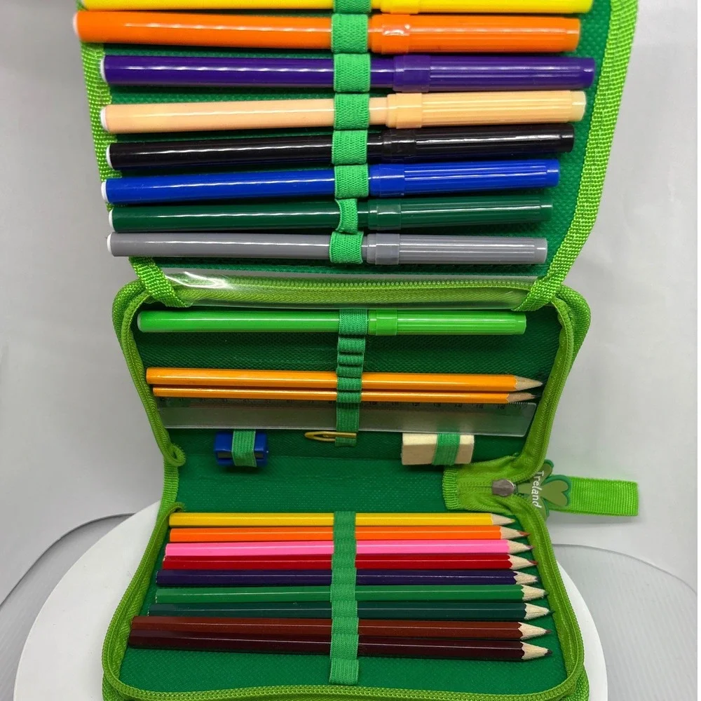 Wacky Woollies Ireland Pencil Case Holder Sheep Design Zippered Irish‎ Souvenir